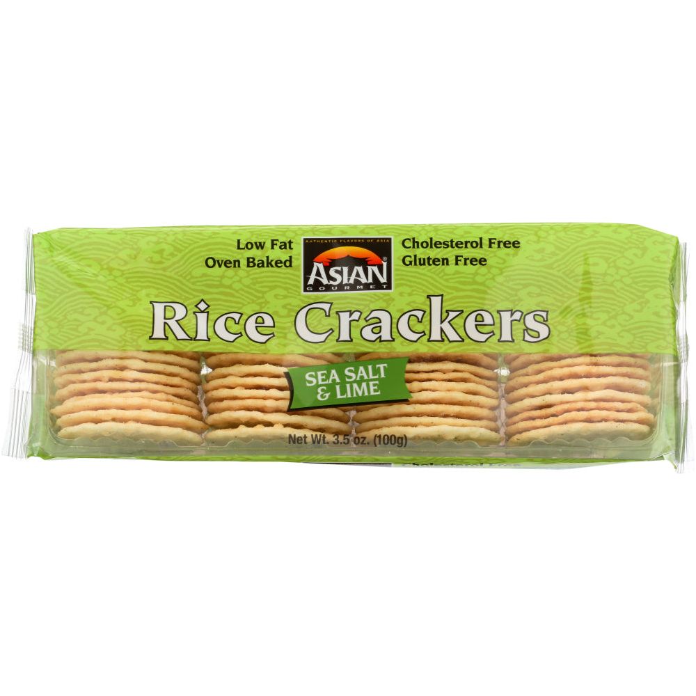 ASIAN GOURMET: Rice Cracker Sea Salt Lime, 3.5 oz - #tag1# - #tag2#