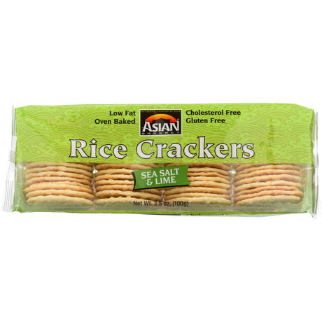ASIAN GOURMET: Rice Cracker Sea Salt Lime, 3.5 oz - #tag1# - #tag2#