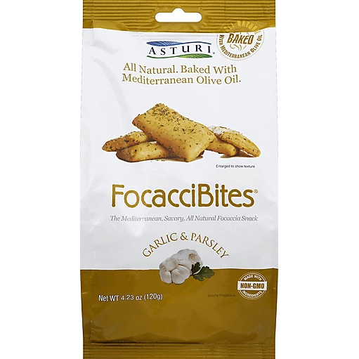 ASTURI: FocacciBites Garlic and Parsley, 4.23 oz - #tag1# - #tag2#