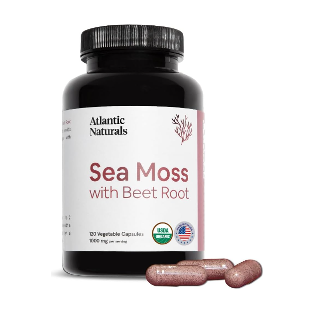 ATLANTIC NATURALS: Organic Sea Moss With Beet Root Capsules, 120 vc - #tag1# - #tag2#