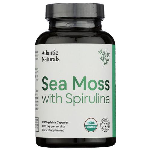 ATLANTIC NATURALS: Organic Sea Moss With Spirulina Capsules, 120 vc - #tag1# - #tag2#