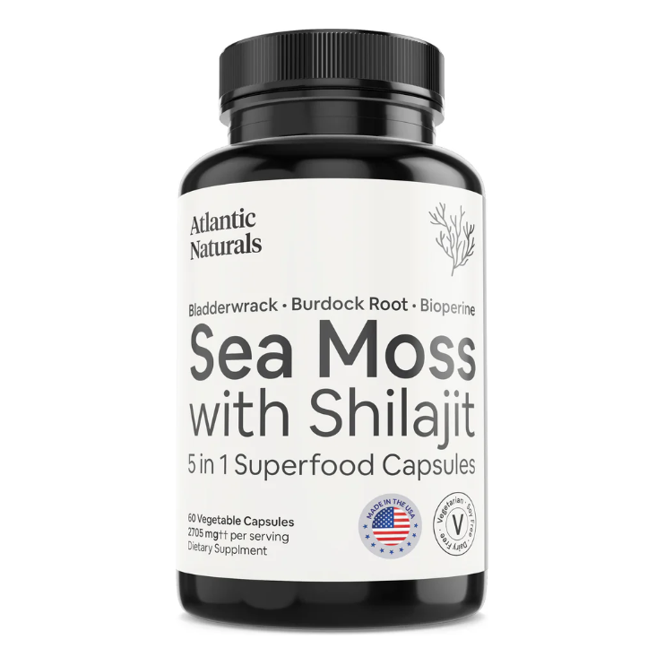 ATLANTIC NATURALS: Sea Moss With Shilajit, 60 vc - #tag1# - #tag2#