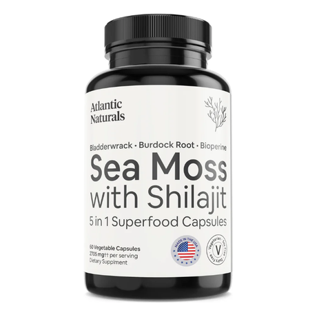 ATLANTIC NATURALS: Sea Moss With Shilajit, 60 vc - #tag1# - #tag2#