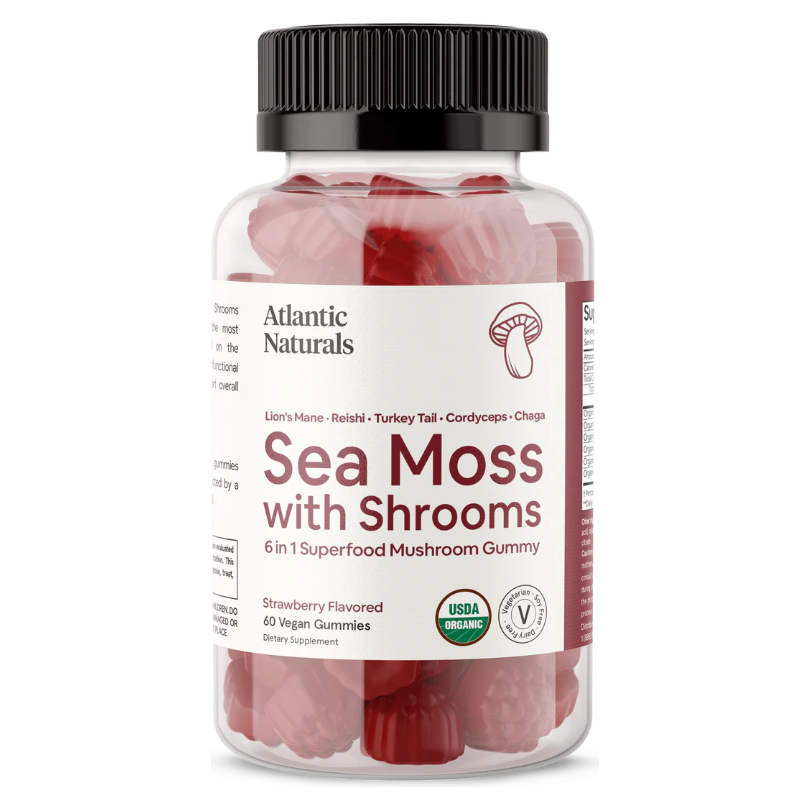 ATLANTIC NATURALS: Sea Moss With Shrooms 6 in 1 Gummy, 60 pc - #tag1# - #tag2#