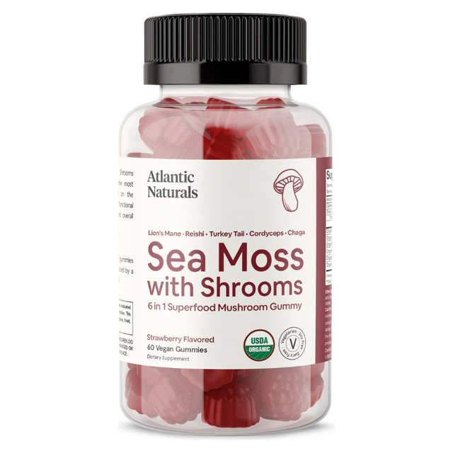 ATLANTIC NATURALS: Sea Moss With Shrooms 6 in 1 Gummy, 60 pc - #tag1# - #tag2#