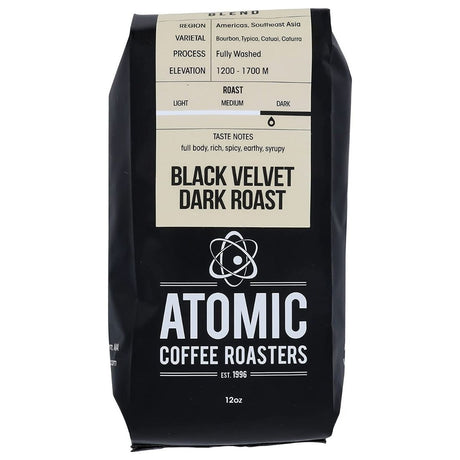 ATOMIC COFFEE ROASTERS: Dark Roast Black Velvet Coffee, 12 oz - #tag1# - #tag2#