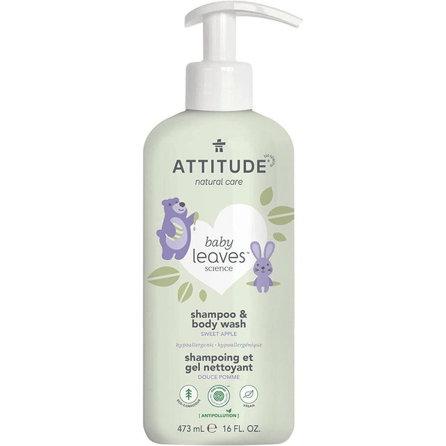 ATTITUDE: 2 In 1 Shampoo And Body Wash Sweet Apple, 16 fo - #tag1# - #tag2#