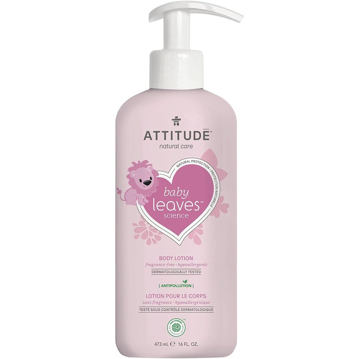 ATTITUDE: Baby Leaves Fragrance Free Body Lotion, 16 fo - #tag1# - #tag2#