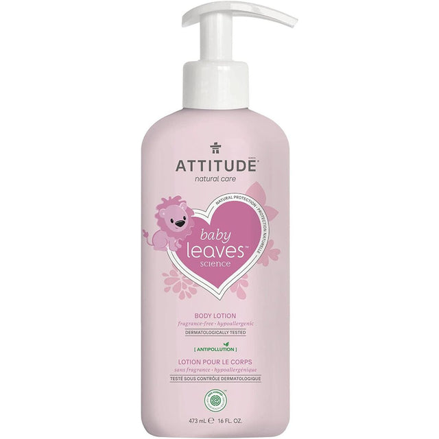 ATTITUDE: Baby Leaves Fragrance Free Body Lotion, 16 fo - #tag1# - #tag2#