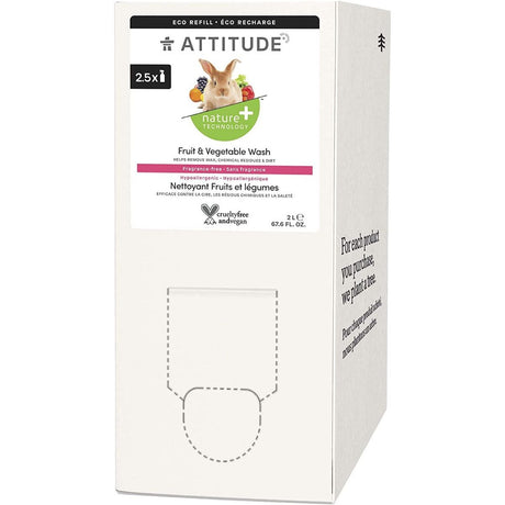 ATTITUDE: Fragrance Free Fruit & Vegetable Wash Eco-Refill, 67.6 fo - #tag1# - #tag2#