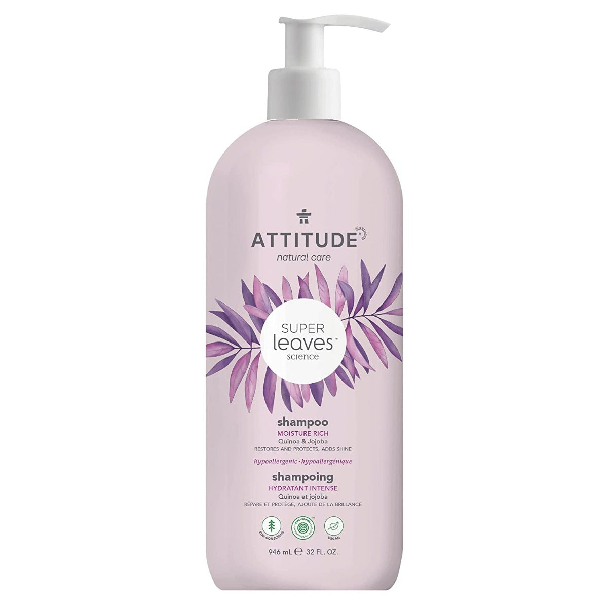 ATTITUDE: Super Leaves Moisture Rich Shampoo, 32 fo - #tag1# - #tag2#
