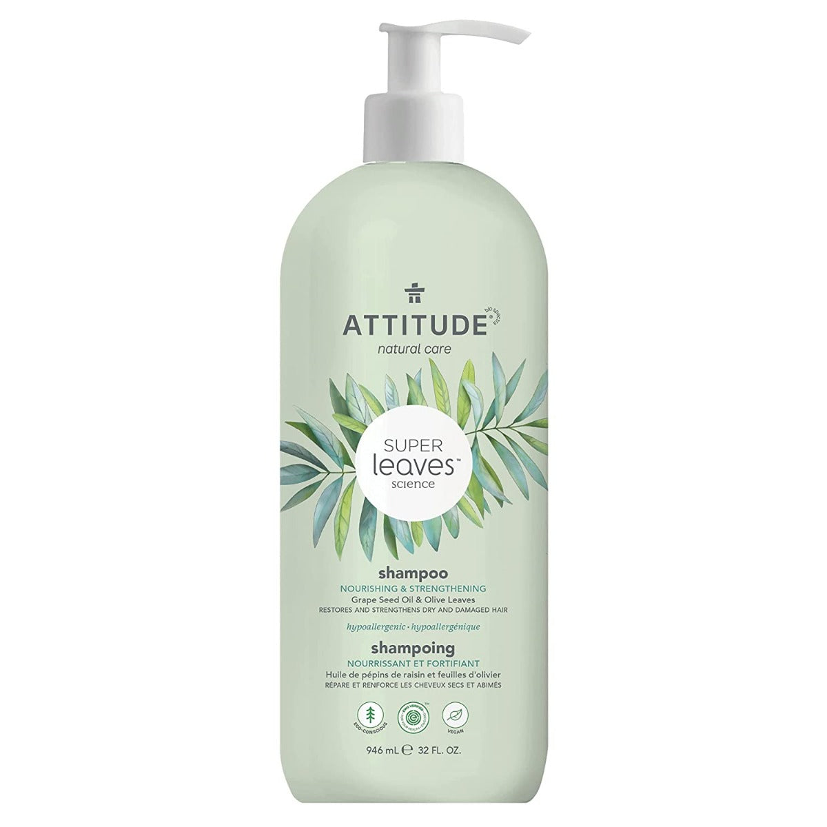 ATTITUDE: Super Leaves Nourishing & Strengthening Shampoo, 32 fo - #tag1# - #tag2#
