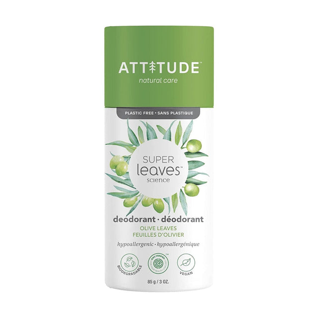 ATTITUDE: Super Leaves Olive Leaves Deodorant, 3 oz - #tag1# - #tag2#