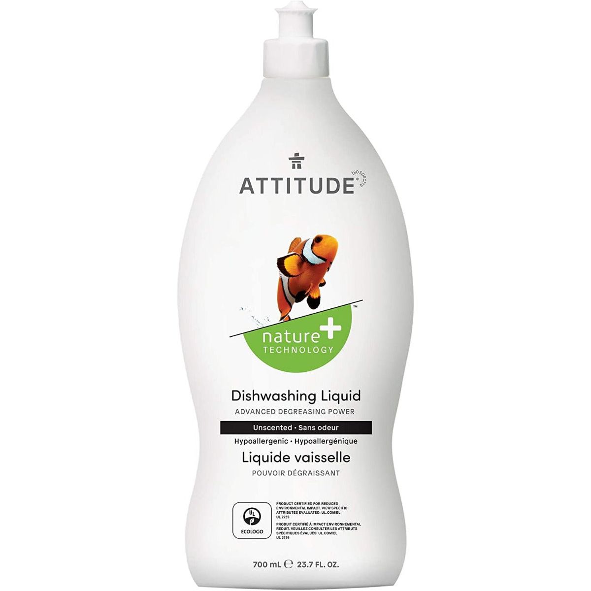 ATTITUDE: Unscented Dishwashing Liquid Detergent, 23.7 fo - #tag1# - #tag2#