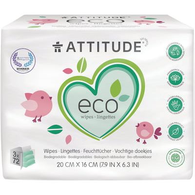 ATTITUDE: Wipes Eco Baby Refill, 216 un - #tag1# - #tag2#