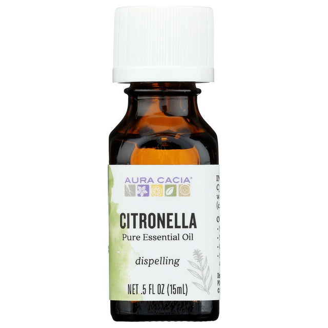 AURA CACIA: 100% Pure Essential Oil Citronella Java, 0.5 Oz - #tag1# - #tag2#