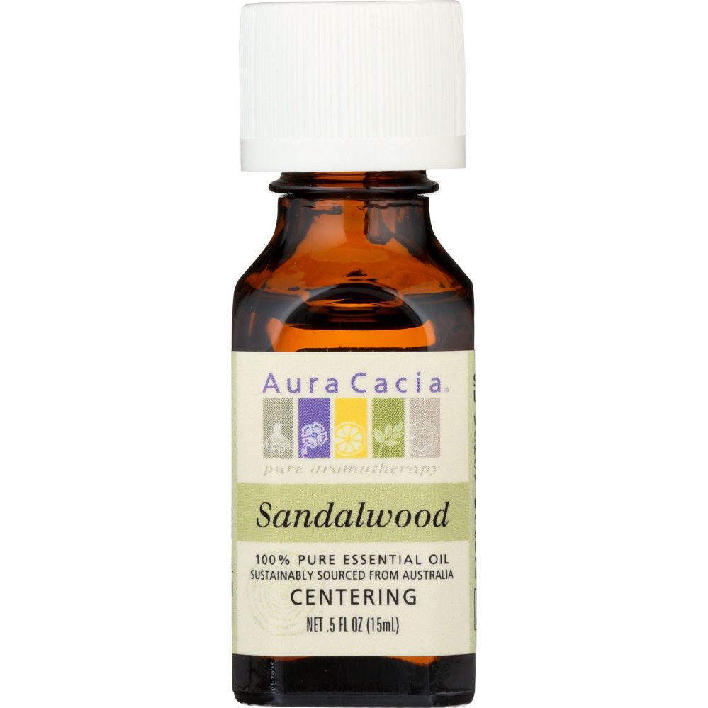 AURA CACIA: 100% Pure Essential Oil Sandalwood, 0.5 Oz - #tag1# - #tag2#