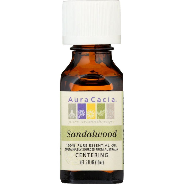 AURA CACIA: 100% Pure Essential Oil Sandalwood, 0.5 Oz - #tag1# - #tag2#