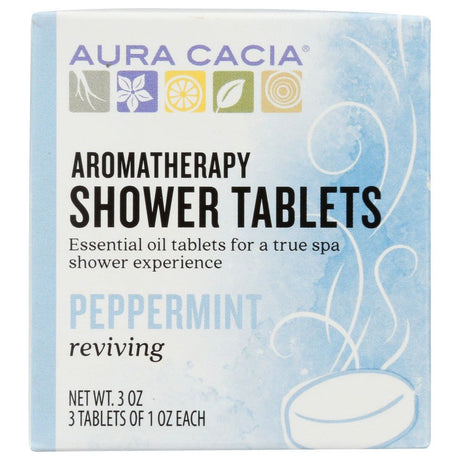 AURA CACIA: Aromatherapy Shower Tablets Reviving Peppermint 3 tablets (1 oz each), 3 oz - #tag1# - #tag2#