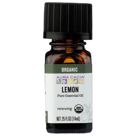 AURA CACIA: Organic Lemon Essential Oil, 0.25 oz - #tag1# - #tag2#