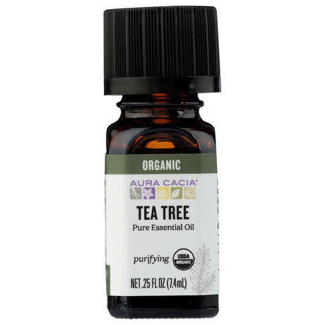 AURA CACIA: Organic Tea Tree Essential Oil, 0.25 oz - #tag1# - #tag2#