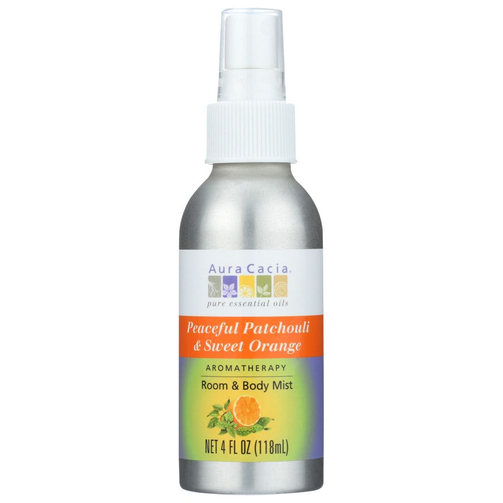 AURA CACIA: Peaceful Patchouli & Sweet Orange Room & Body Mist, 4 oz - #tag1# - #tag2#