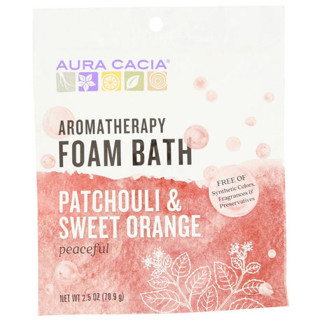 AURA CACIA: Peaceful Patchouli and Sweet Orange Foam Bath, 2.5 oz - #tag1# - #tag2#