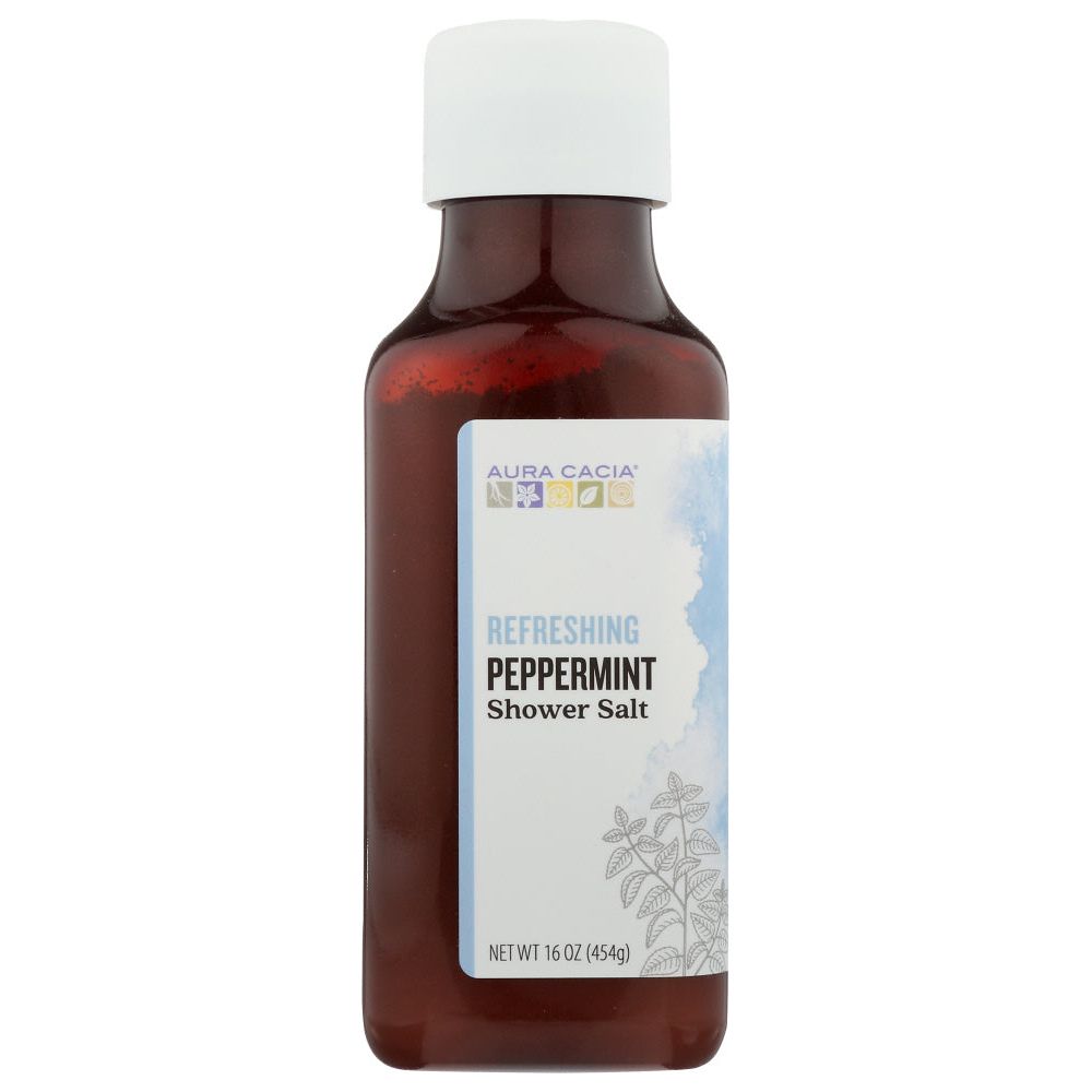AURA CACIA: Relaxing Peppermint Shower Salt, 16 oz - #tag1# - #tag2#