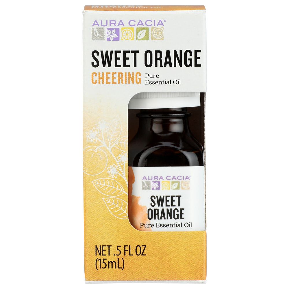 AURA CACIA: Sweet Orange Essential Oil Boxed, 0.5 oz - #tag1# - #tag2#