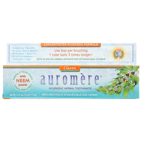 AUROMERE: Classic Licorice Ayurvedic Toothpaste, 4.16 oz - #tag1# - #tag2#