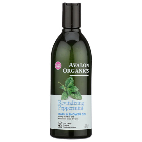AVALON ORGANICS: Bath & Shower Gel Peppermint, 12 oz - #tag1# - #tag2#