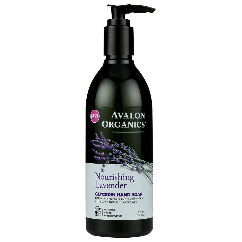 AVALON ORGANICS: Glycerin Liquid Hand Soap Lavender, 12 Oz - #tag1# - #tag2#