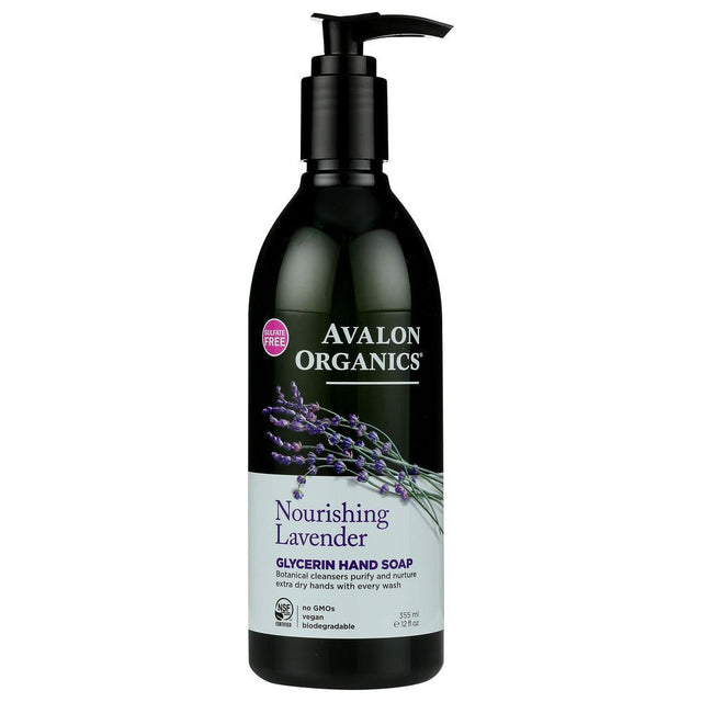AVALON ORGANICS: Glycerin Liquid Hand Soap Lavender, 12 Oz - #tag1# - #tag2#