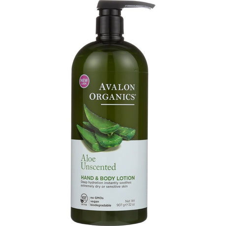 AVALON ORGANICS: Hand & Body Lotion Aloe Unscented, 32 oz - #tag1# - #tag2#