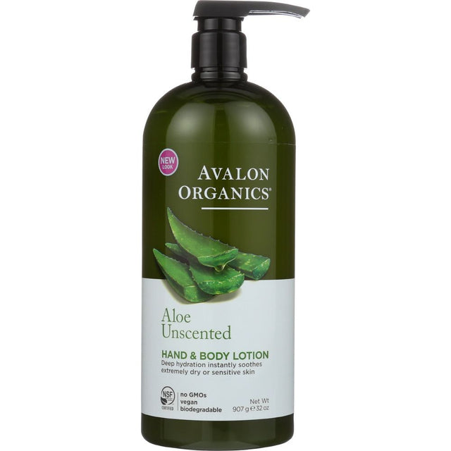 AVALON ORGANICS: Hand & Body Lotion Aloe Unscented, 32 oz - #tag1# - #tag2#