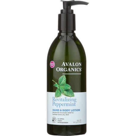 AVALON ORGANICS: Hand & Body Lotion Peppermint, 12 oz - #tag1# - #tag2#