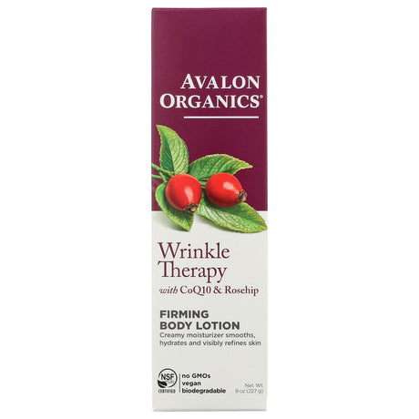 AVALON ORGANICS: Wrinkle Therapy with CoQ10 & Rosehip Firming Body Lotion, 8 oz - #tag1# - #tag2#