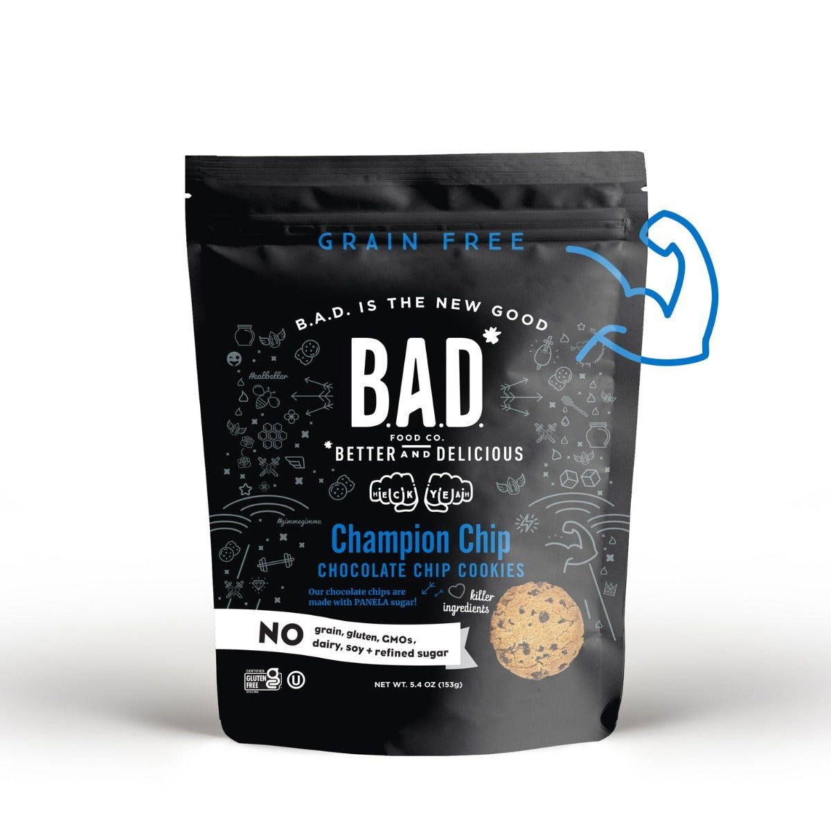 B.A.D. FOOD CO: Cookies Chocolate Chip, 5.4 oz - #tag1# - #tag2#
