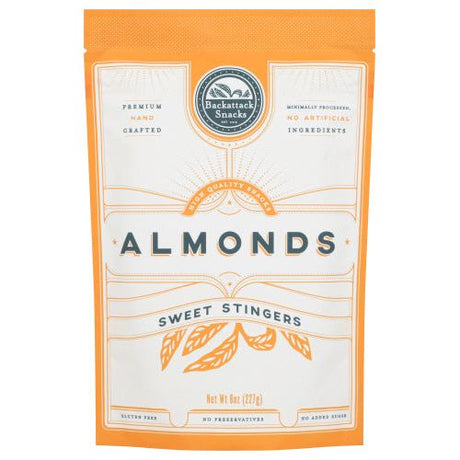 BACKATTACK SNACKS: Sweet Stinger Almonds, 8 oz - #tag1# - #tag2#