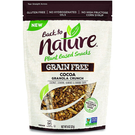 BACK TO NATURE: Cocoa Granola Crunch Grain Free, 8 oz - #tag1# - #tag2#