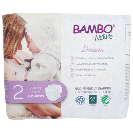 BAMBO NATURE: Diapers Baby Size 2, 32 pk - #tag1# - #tag2#
