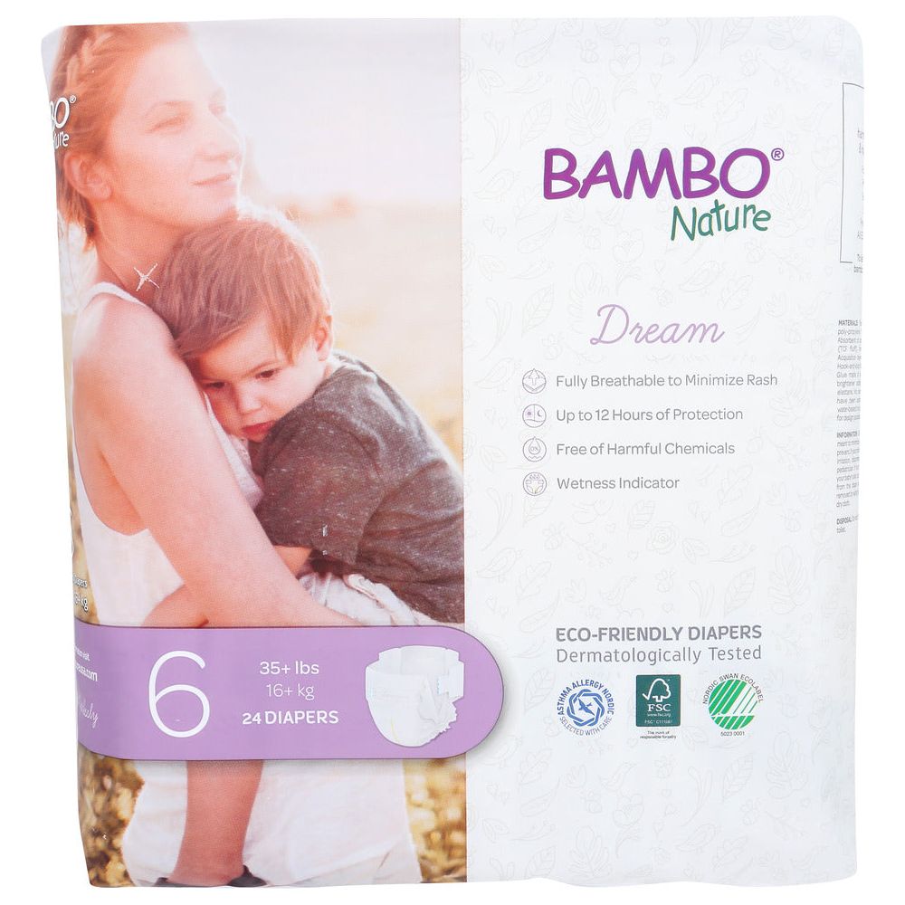 BAMBO NATURE: Diapers Baby Size 6, 24 pk - #tag1# - #tag2#
