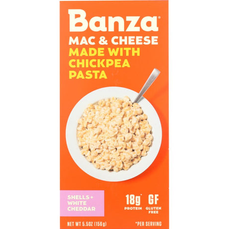 BANZA: Pasta Shells Wht Chddr, 5.5 oz - #tag1# - #tag2#