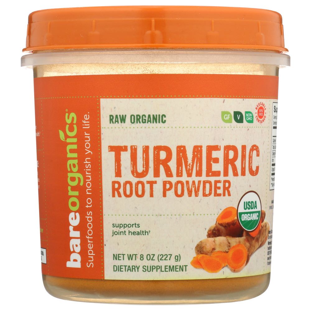 BAREORGANICS: Organic Turmeric Root Powder, 8 oz - #tag1# - #tag2#
