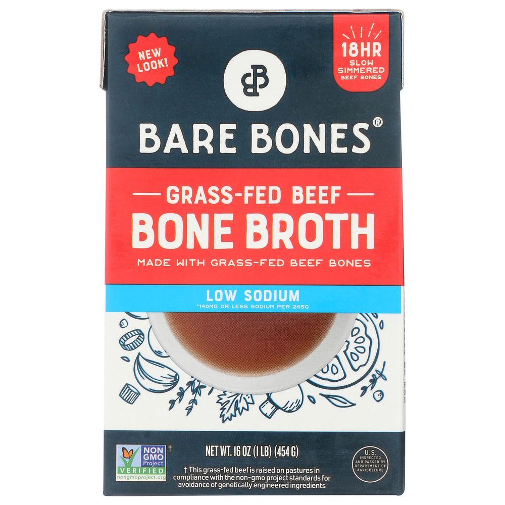BARE BONES: Broth Beef Bone Low Sodium Grf, 16 oz - #tag1# - #tag2#