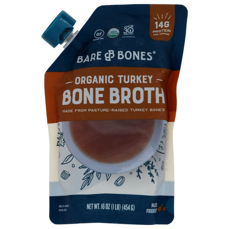 BARE BONES: Broth Bone Trky Org, 16 oz - #tag1# - #tag2#