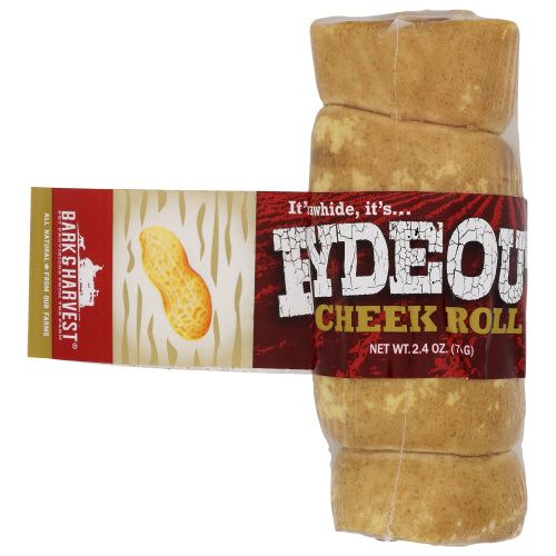 BARK AND HARVEST: Cheek Rolls Peanut Butter Flavor, 6 in - #tag1# - #tag2#