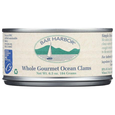 BAR HARBOR: Whole Gourmet Ocean Clams, 6.5 oz - #tag1# - #tag2#