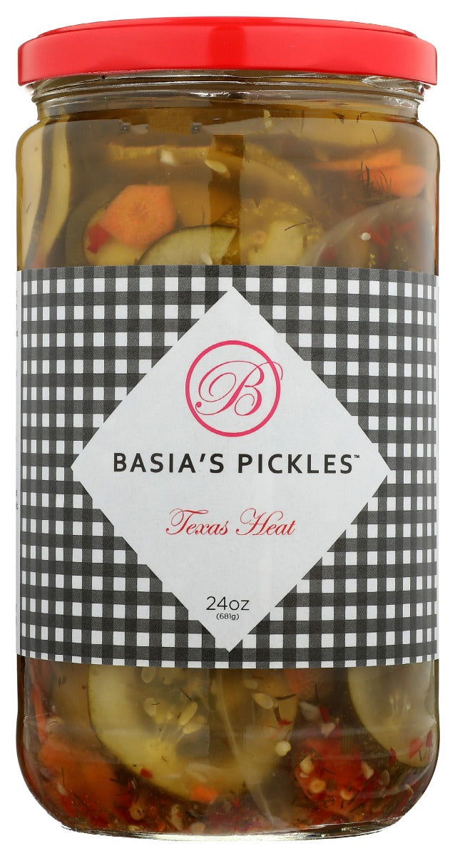 BASIAS PICKLES: Texas Heat Pickles, 24 oz - #tag1# - #tag2#