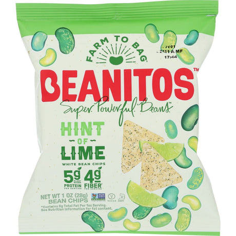 BEANITOS: Lime White Bean Chips, 1 oz - #tag1# - #tag2#